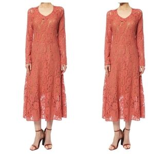 DKNY Long Sleeve Lace Dress